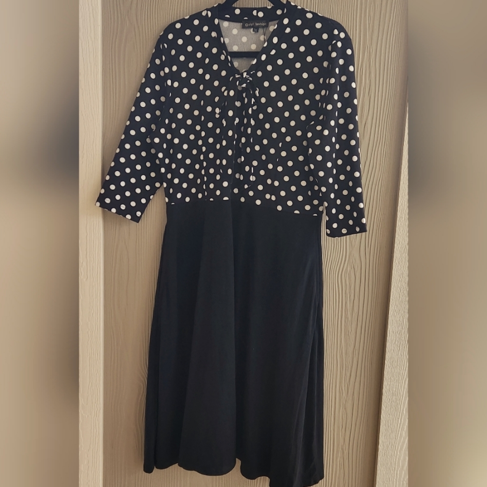 Oxiuli Fashion Polka Dot Dress 2XL